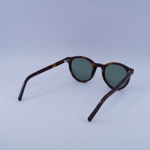 Saint Laurent SL342 003 Sunglasses Havana Round Frame, Green Lenses - Picture 7 of 11